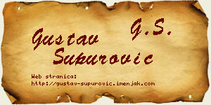 Gustav Supurović vizit kartica